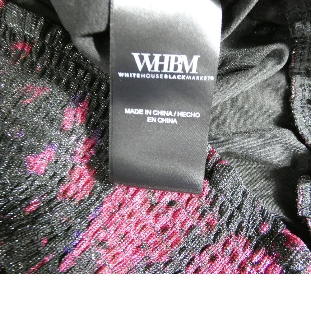 White House Black Market XL Sleeveless Blouse Deep V-Neck Keyhole Sparkle Party - Picture 7 of 7